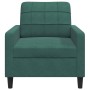 Sillón de terciopelo verde oscuro 60 cm by , Sofas - Ref: Foro24-4007606, Price: 170,63 €, Discount: %