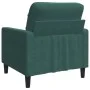 Sillón de terciopelo verde oscuro 60 cm de , Sofás - Ref: Foro24-4007606, Precio: 167,46 €, Descuento: %