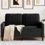 Zweiplätziges schwarzes Samtsofa, 120 cm. von , Sofas - Ref: Foro24-4007619, Preis: 220,70 €, Rabatt: %