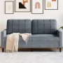 Zweiplätziges Samtsofa in dunkelgrau, 140 cm. von , Sofas - Ref: Foro24-4007625, Preis: 205,13 €, Rabatt: %