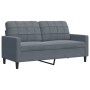 Zweiplätziges Samtsofa in dunkelgrau, 140 cm. von , Sofas - Ref: Foro24-4007625, Preis: 193,96 €, Rabatt: %