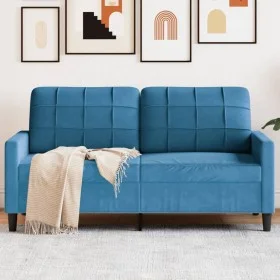 Sofá de 2 plazas terciopelo azul 140 cm by , Sofas - Ref: Foro24-4007633, Price: 272,89 €, Discount: %