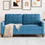 Zweisitzer-Sofa aus blauem Samt, 140 cm. von , Sofas - Ref: Foro24-4007633, Preis: 272,89 €, Rabatt: %