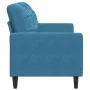 Zweisitzer-Sofa aus blauem Samt, 140 cm. von , Sofas - Ref: Foro24-4007633, Preis: 272,89 €, Rabatt: %