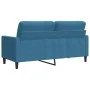 Zweisitzer-Sofa aus blauem Samt, 140 cm. von , Sofas - Ref: Foro24-4007633, Preis: 272,89 €, Rabatt: %