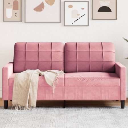 Sofá de 2 plazas terciopelo rosa 140 cm by , Sofas - Ref: Foro24-4007627, Price: 250,57 €, Discount: %