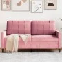 Sofá de 2 plazas terciopelo rosa 140 cm by , Sofas - Ref: Foro24-4007627, Price: 246,15 €, Discount: %