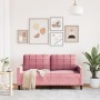 Sofá de 2 plazas terciopelo rosa 140 cm by , Sofas - Ref: Foro24-4007627, Price: 250,57 €, Discount: %