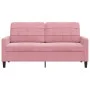 Sofá de 2 plazas terciopelo rosa 140 cm by , Sofas - Ref: Foro24-4007627, Price: 246,15 €, Discount: %