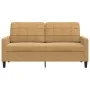Sofá de 2 plazas terciopelo marrón 140 cm by , Sofas - Ref: Foro24-4007631, Price: 226,96 €, Discount: %