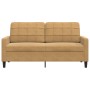 Zweiplätziges Samtsofa in Braun, 140 cm. von , Sofas - Ref: Foro24-4007631, Preis: 235,18 €, Rabatt: %