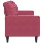 Sofá de 3 plazas de terciopelo rojo tinto 180 cm by , Sofas - Ref: Foro24-4007638, Price: 248,22 €, Discount: %