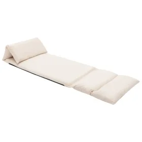 Klappbare Bodenliege aus cremefarbener Mikrofaser von vidaXL, Tagesbetten - Ref: Foro24-325263, Preis: 104,25 €, Rabatt: %