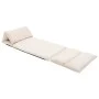 Cream microfiber folding floor lounger by vidaXL, Daybeds - Ref: Foro24-325263, Price: 104,25 €, Discount: %
