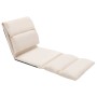 Cream microfiber folding floor lounger by vidaXL, Daybeds - Ref: Foro24-325263, Price: 106,24 €, Discount: %