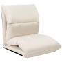 Cream microfiber folding floor lounger by vidaXL, Daybeds - Ref: Foro24-325263, Price: 106,24 €, Discount: %