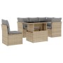 Juego de sofás jardín con cojines 6 pzas ratán sintético beige by , Garden sets - Ref: Foro24-3266589, Price: 415,05 €, Disco...