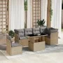 Set sofás de jardín 7 piezas y cojines ratán sintético beige von , Gartensets - Ref: Foro24-3266619, Preis: 473,06 €, Rabatt: %