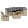 Set sofás de jardín 7 piezas y cojines ratán sintético beige von , Gartensets - Ref: Foro24-3266619, Preis: 473,06 €, Rabatt: %