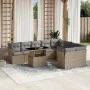 Juego de sofás jardín con cojines beige 10 pzas ratán sintético von , Gartensets - Ref: Foro24-3266839, Preis: 635,98 €, Raba...