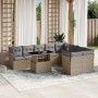 Juego de sofás jardín con cojines beige 10 pzas ratán sintético by , Garden sets - Ref: Foro24-3266839, Price: 615,85 €, Disc...