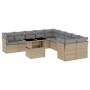 Set de sofás de jardín 11pzas con cojines ratán sintético beige von , Gartensets - Ref: Foro24-3266879, Preis: 715,04 €, Raba...
