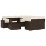 Set de sofás de jardín 9 pzas y cojines ratán sintético marrón by , Garden sets - Ref: Foro24-3267173, Price: 633,05 €, Disco...