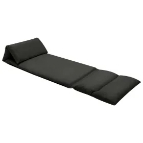 Tumbona de suelo plegable microfibra negra by vidaXL, Daybeds - Ref: Foro24-325262, Price: 105,03 €, Discount: %