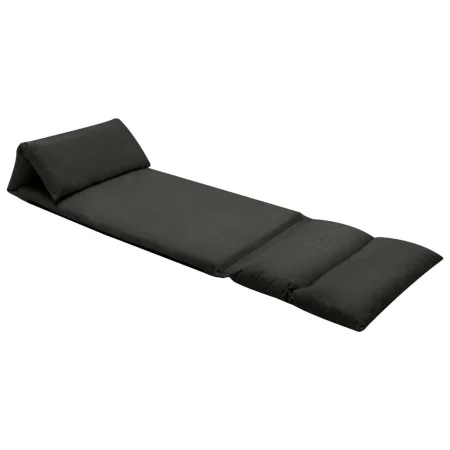 Tumbona de suelo plegable microfibra negra by vidaXL, Daybeds - Ref: Foro24-325262, Price: 105,03 €, Discount: %