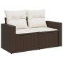 Set de sofás de jardín 9 pzas y cojines ratán sintético marrón by , Garden sets - Ref: Foro24-3267173, Price: 633,05 €, Disco...