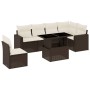 Juego de sofás de jardín 7 piezas con cojines ratán PE marrón by , Garden sets - Ref: Foro24-3267313, Price: 513,08 €, Discou...