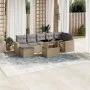 Set de sofás de jardín y cojines 8 piezas ratán sintético beige by , Garden sets - Ref: Foro24-3267429, Price: 532,59 €, Disc...