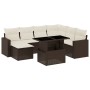 Set aus 8-teiligen Gartensofas und Kissen aus braunem Kunststoff-Rattan. von , Gartensets - Ref: Foro24-3267443, Preis: 559,5...
