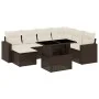 Set sofás de jardín 8 piezas y cojines ratán sintético marrón by , Garden sets - Ref: Foro24-3267443, Price: 561,42 €, Discou...