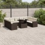 Set de sofás de jardín 10 pzas y cojines ratán sintético marrón by , Garden sets - Ref: Foro24-3267483, Price: 671,24 €, Disc...
