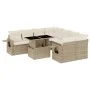 Set de sofás de jardín 9 pzas con cojines ratán sintético beige by , Garden sets - Ref: Foro24-3267798, Price: 659,41 €, Disc...