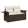 Set de sofás de jardín 9 pzas y cojines ratán sintético marrón by , Garden sets - Ref: Foro24-3267803, Price: 650,42 €, Disco...