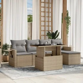Juego de sofás jardín con cojines 6 pzas ratán sintético beige by , Garden sets - Ref: Foro24-3267869, Price: 398,61 €, Disco...