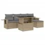 Gartensofa-Set mit 6-teiligen Kissen aus synthetischem Rattan in Beige. von , Gartensets - Ref: Foro24-3267869, Preis: 398,61...
