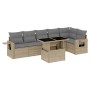 Gartensofagarnitur 7-teilig mit Kissen aus synthetischem Rattan in Beige. von , Gartensets - Ref: Foro24-3267919, Preis: 492,...