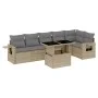 Set sofás de jardín 7 piezas y cojines ratán sintético beige by , Garden sets - Ref: Foro24-3267919, Price: 492,95 €, Discoun...