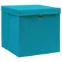 Storage boxes with lids 10 pcs baby blue 28x28x28 cm by vidaXL, Storage baskets - Ref: Foro24-325234, Price: 59,97 €, Discoun...