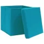 Storage boxes with lids 10 pcs baby blue 28x28x28 cm by vidaXL, Storage baskets - Ref: Foro24-325234, Price: 59,97 €, Discoun...