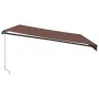 Toldo retráctil manual marrón 500x300 cm by , Awnings - Ref: Foro24-3310216, Price: 370,50 €, Discount: %