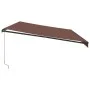 Toldo retráctil manual marrón 600x300 cm de , Toldos - Ref: Foro24-3310221, Precio: 477,16 €, Descuento: %