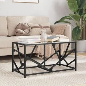 Mesa de centro acero superficie de vidrio negra 78,5x40x41cm by , Coffee table - Ref: Foro24-845995, Price: 52,73 €, Discount: %