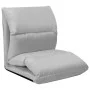 Tumbona de suelo plegable microfibra gris claro by vidaXL, Daybeds - Ref: Foro24-325260, Price: 93,92 €, Discount: %