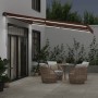 Toldo retráctil manual con luces LED marrón 400x350 cm by , Awnings - Ref: Foro24-3215404, Price: 435,60 €, Discount: %