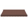 Toldo retráctil manual con luces LED marrón 400x350 cm by , Awnings - Ref: Foro24-3215404, Price: 435,60 €, Discount: %