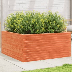 Jardinera de madera maciza pino marrón cera 100x100x46 cm de , Maceteros y jardineras - Ref: Foro24-3282431, Precio: 225,47 €...